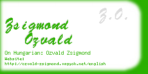 zsigmond ozvald business card